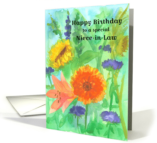 Happy Birthday Niece in Law Flower Garden Daisy card (1910504)
