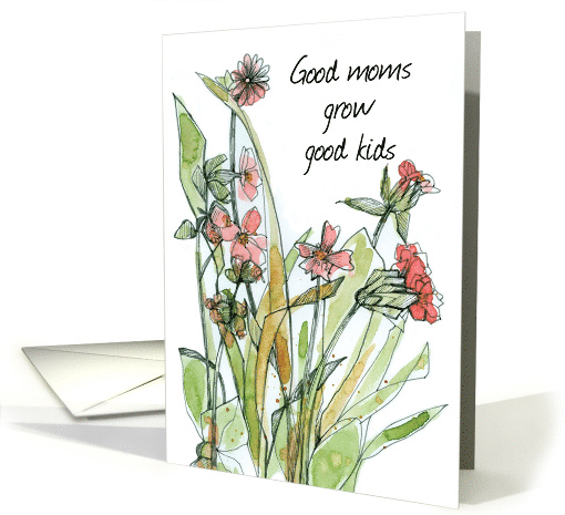 Happy Mother's Day Good Moms Wildflowers Spatter card (1911332)