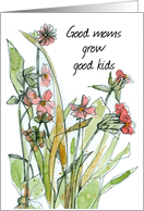 Happy Mother’s Day Good Moms Wildflowers Spatter card