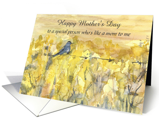 Happy Mother's Day Like A Mom To Me Bluebird Custom card (1917224)