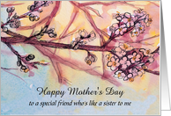 Happy Mother’s Day Like a Sister to Me Flowers Custom card