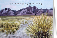 Father’s Day Blessings Desert Cactus Mountains card