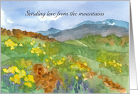 Sending Love from Mountains Thinking of You card
