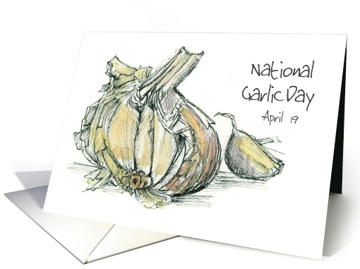 National Garlic Day April 19 Herb Cooking Food card (1919108)