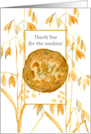 Thank You Cookies Oatmeal Oat Plant Watercolor card