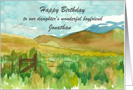 Happy Birthday Daughter’s Boyfriend Desert Custom card