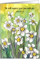 Finishing Chemotherapy Congratulations Scripture Flowers card