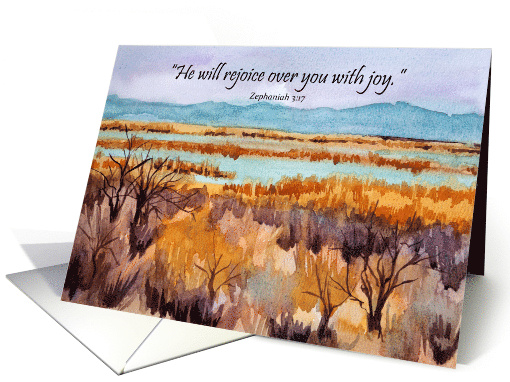 Cancer Free Congratulations Scripture Desert Landscape card (1919916)