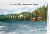 Father’s Day Bereavement Memory Be A Blessing Lake card