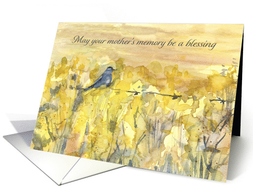 Mother's Day Bereavement Memory Be A Blessing Bluebird card (1922574)