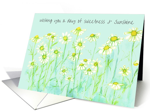 Be Happy Day of Sweetness Sunshine Daisy Flowers card (1925054)