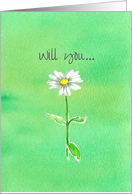 Date Invitation Go Out This Weekend Daisy Flower card