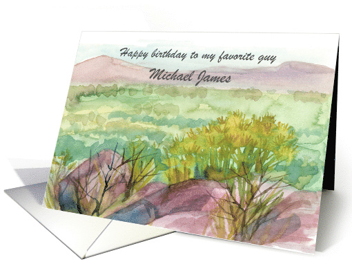 Happy Birthday Favorite Guy Desert Custom Name card (1925162)