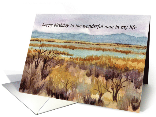 Happy Birthday Man in My Life Desert Marsh card (1925170)