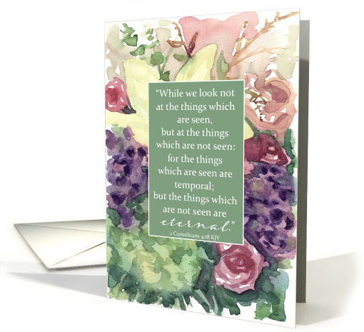 Have Faith Bible Scripture 2 Corinthians Flower Bouquet card (1928604)