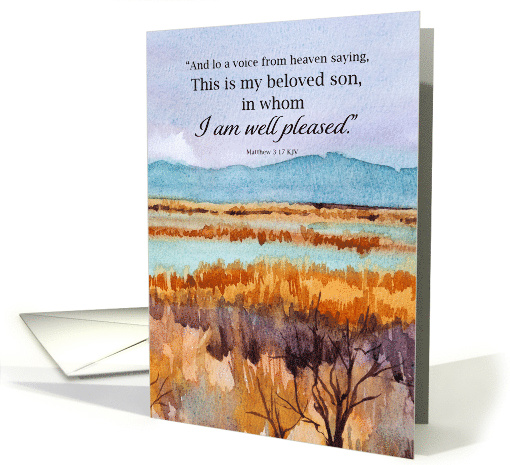 Baptism Congratulations Bible Matthew Desert Landscape card (1928632)