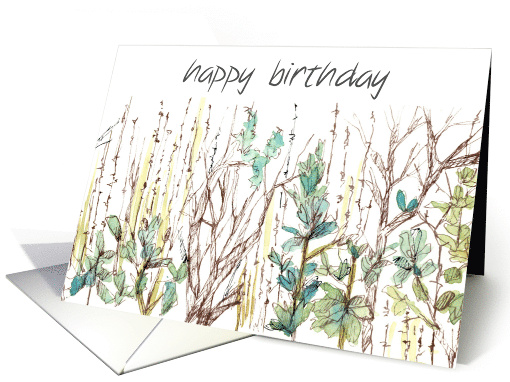 Happy Birthday Business Employee Sagebrush card (1929046)