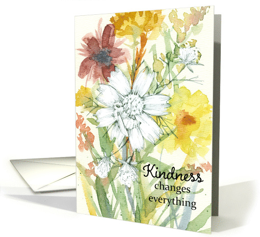 Thank You For Kindness Honeybee Summer Garden Spatter Spots card