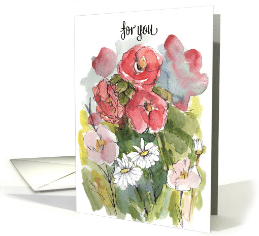 Happy Birthday Flower Bouquet Daisies Primrose card (1933128)