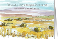 Happy Autumn Scripture Galatians Farm Hay Harvest card