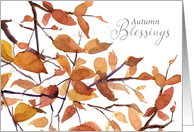 Autumn Blessings God’s Love Fall Tree Watercolor card