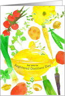 Registered Dietitians Day Nutritionist Vegetable Soup Watercolor card
