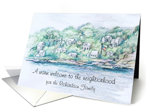 Welcome to the Neighborhood Houses Lake Custom card (1947970)