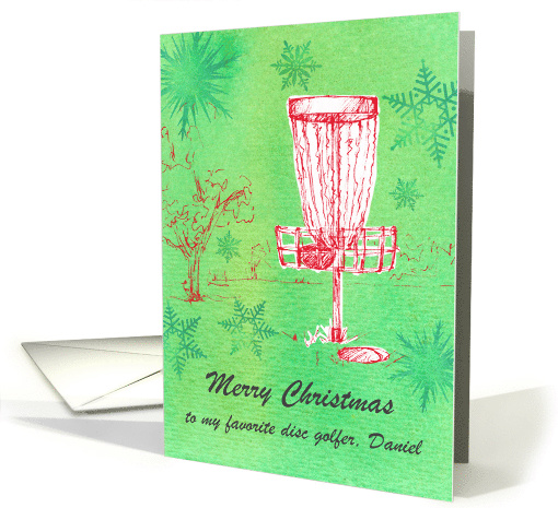 Merry Christmas Favorite Disc Golfer Custom Name card (1948730)