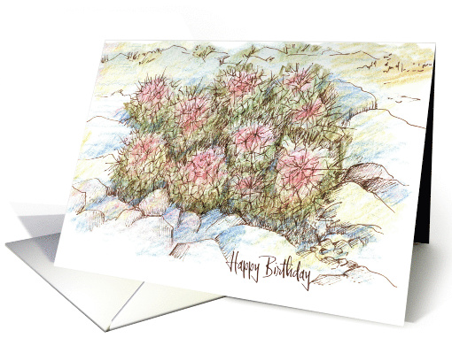 Happy Birthday Desert Cactus Landscape card (1949008)