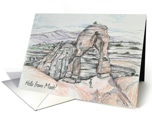 Hello from Moab Utah Delicate Arch Southwest Desert card (1949250)