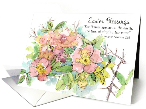 Easter Blessings Song of Solomon Wild Roses card (1965364)