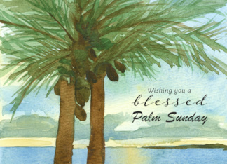 Blessed Palm Sunday Tropical Tree Water
