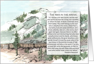 Graduation Congratulations Man in the Arena Mountains