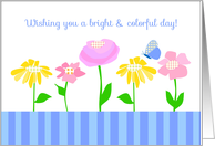 Wishing You A Bright And Colorful Day Blank card