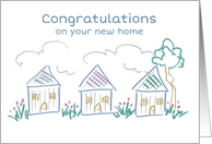 Congratulations On Your New Home Whimsical Houses card