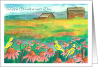 Happy Grandparents Day Meadowlarks Barns Watercolor card