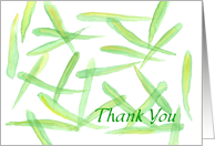 Thank You Financial Services Business Green Leaves card
