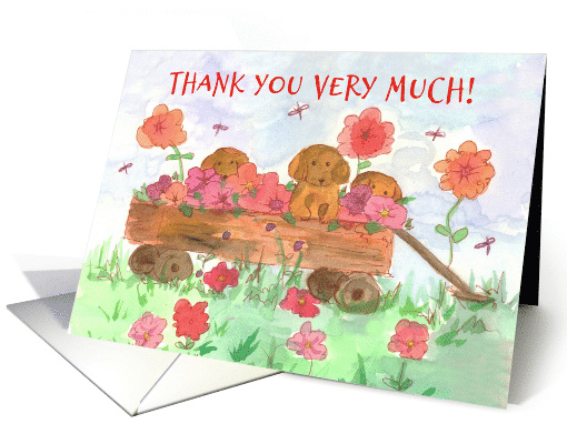 Veterinary Business Thank You Puppies Dog Pet card (214559)