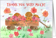 Veterinary Business Thank You Puppies Dog Pet card