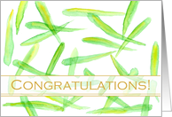 Business Congratulations Green Leaves Job Well Done card