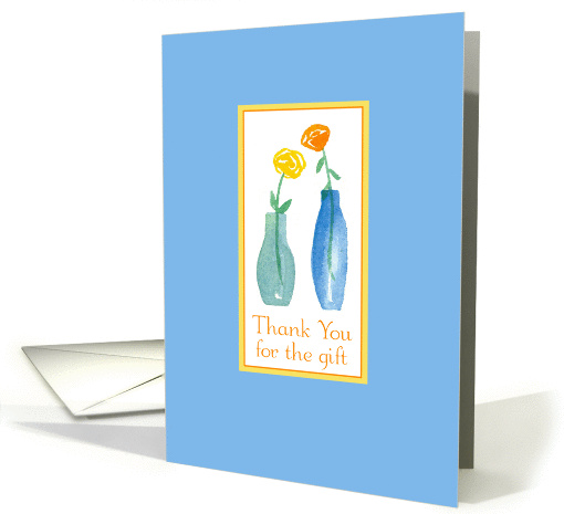 Thank you For The Housewarming Gift Orange Yellow Roses card (219745)