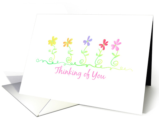 Thinking of You Friend Colorful Posie Flowers card (219755)
