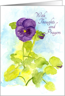 With Thoughts and Prayers Sympathy Floral card