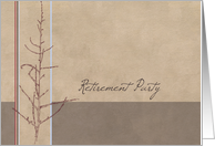 Retirement Party Invitation Botanical Plant Drawing Earth Tones card