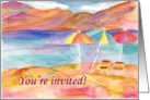 Beach Party Invitation Lake Tahoe Mountains card