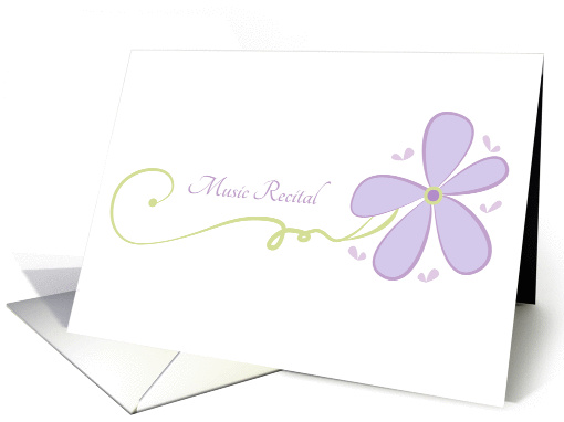 Music Recital Invitation Elegant Lavender Flower card (225377)