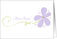 Music Recital Invitation Elegant Lavender Flower card