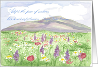 Mountain Meadow Inspiration Watercolor Painting card