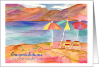 Congratulations On Your Weight Loss Beach Umbrellas card