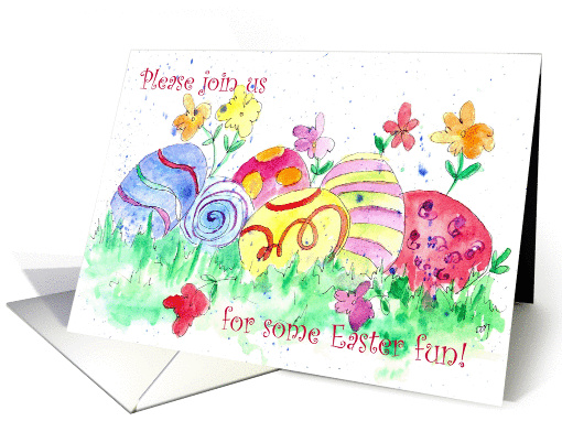 Easter Egg Dying Party Invitation card (375703)
